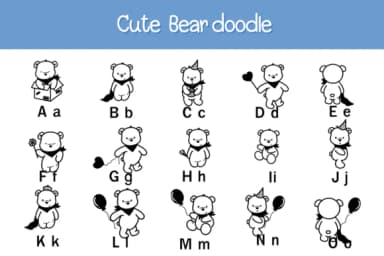 Cute Bear by Nun Sukhwan — Dingbats Font — thumbnail 2