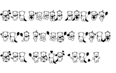 Cute Bear by Nun Sukhwan — Dingbats Font — thumbnail 8