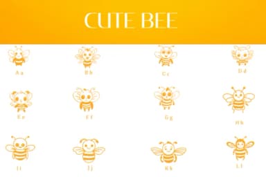 Cute Bee by Heartcraft Atelier — Dingbats Font — thumbnail 2