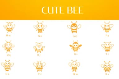 Cute Bee by Heartcraft Atelier — Dingbats Font — thumbnail 3