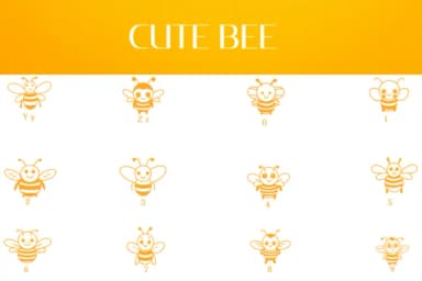 Cute Bee by Heartcraft Atelier — Dingbats Font — thumbnail 4