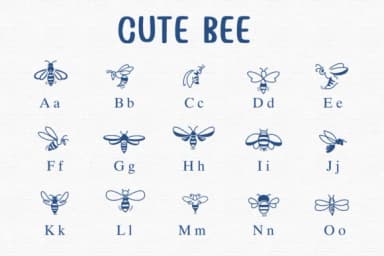 Cute Bee by Sontaya — Dingbats Font — thumbnail 2