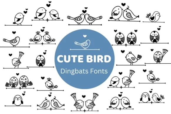 Cute Bird by Nun Sukhwan — Dingbats Font