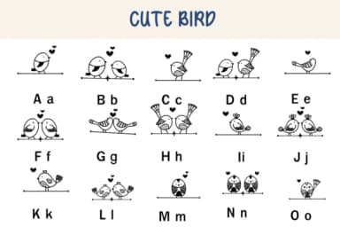Cute Bird by Nun Sukhwan — Dingbats Font — thumbnail 2