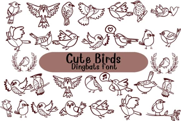 Cute Bird by Nongyao — Dingbats Font