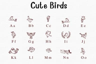 Cute Bird by Nongyao — Dingbats Font — thumbnail 2