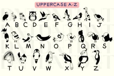 Cute Bird Set One by Danita.kukkai — Dingbats Font — thumbnail 2