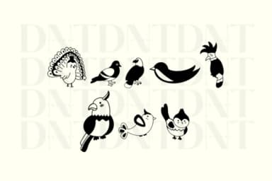 Cute Bird Set One by Danita.kukkai — Dingbats Font — thumbnail 4