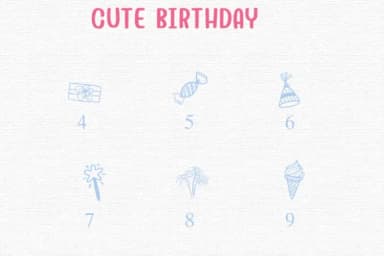 Cute Birthday by Sontaya — Dingbats Font — thumbnail 4