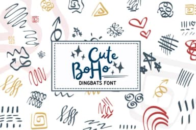 Cute Boho by PraewDesigns — Dingbats Font — thumbnail 1