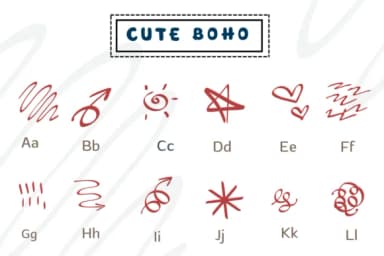 Cute Boho by PraewDesigns — Dingbats Font — thumbnail 2