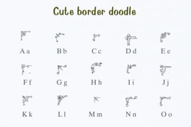 Cute Border Doodle by Nongyao — Dingbats Font — thumbnail 2