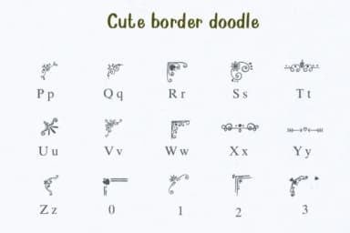 Cute Border Doodle by Nongyao — Dingbats Font — thumbnail 3