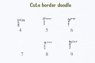 Cute Border Doodle by Nongyao — Dingbats Font — thumbnail 4