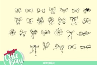 Cute Bow by onoborgol — Dingbats Font — thumbnail 3