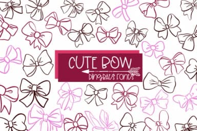 Cute Bow by Sirinart — Dingbats Font — thumbnail 1