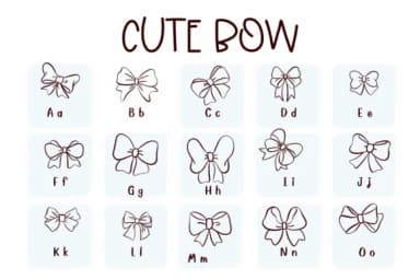 Cute Bow by Sirinart — Dingbats Font — thumbnail 2