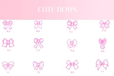 Cute Bows by Heartcraft Atelier — Dingbats Font — thumbnail 2