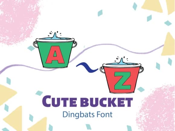 Cute Bucket by Happy Bamboo — Dingbats Font