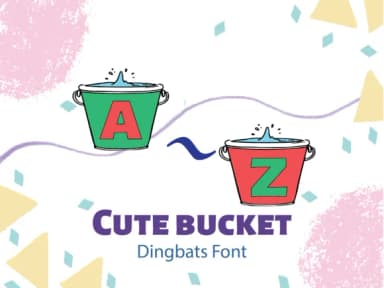 Cute Bucket by Happy Bamboo — Dingbats Font — thumbnail 1