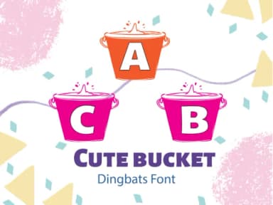Cute Bucket by Happy Bamboo — Dingbats Font — thumbnail 2