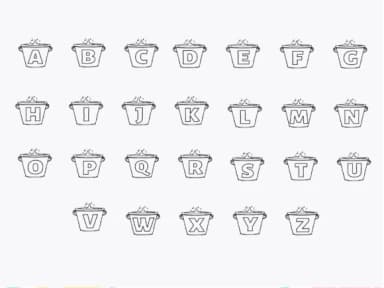 Cute Bucket by Happy Bamboo — Dingbats Font — thumbnail 3