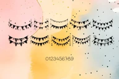 Cute Bunting Banners by MOMAT THIRTYONE — Dingbats Font — thumbnail 4