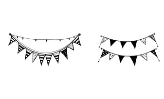 Cute Bunting Banners by MOMAT THIRTYONE — Dingbats Font — thumbnail 5
