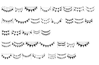 Cute Bunting Banners by MOMAT THIRTYONE — Dingbats Font — thumbnail 6
