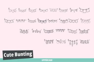 Cute Bunting by onoborgol — Dingbats Font — thumbnail 2