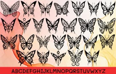 Cute Butterfly by MOMAT THIRTYONE — Dingbats Font — thumbnail 2