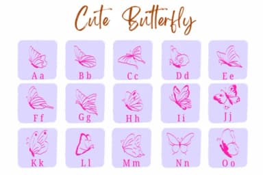 Cute Butterfly by Suphitchaya — Dingbats Font — thumbnail 2