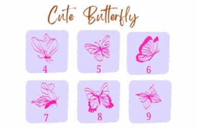 Cute Butterfly by Suphitchaya — Dingbats Font — thumbnail 4