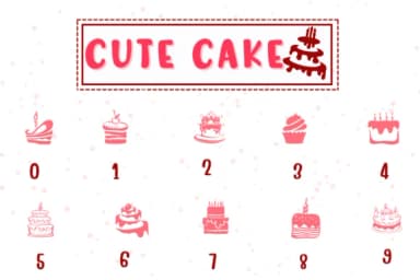 Cute Cake by PraewDesigns — Dingbats Font — thumbnail 4