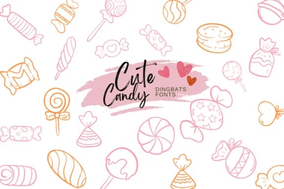 Cute Candy by Suphitchaya — Dingbats Font