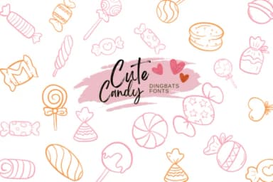 Cute Candy by Suphitchaya — Dingbats Font — thumbnail 1