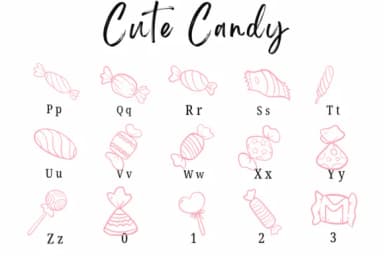Cute Candy by Suphitchaya — Dingbats Font — thumbnail 3