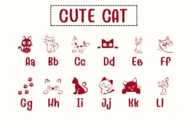 Cute Cat by PraewDesigns — Dingbats Font — thumbnail 2