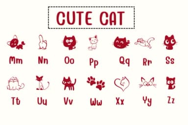 Cute Cat by PraewDesigns — Dingbats Font — thumbnail 3