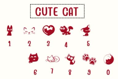 Cute Cat by PraewDesigns — Dingbats Font — thumbnail 4