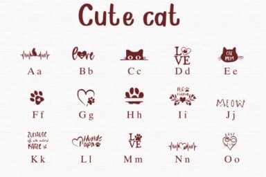 Cute Cat by Nongyao — Dingbats Font — thumbnail 2