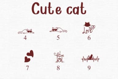 Cute Cat by Nongyao — Dingbats Font — thumbnail 4