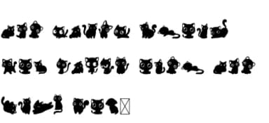 Cute Cat Doodles by Fox7 — Dingbats Font — thumbnail 7