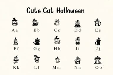 Cute Cat Halloween by Nongyao — Dingbats Font — thumbnail 2