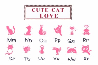Cute Cat Love by PraewDesigns — Dingbats Font — thumbnail 3