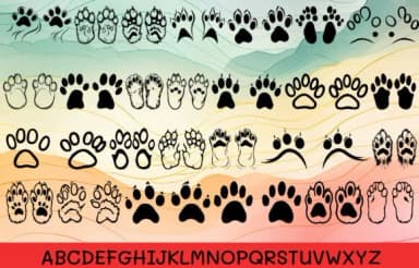 Cute Cat Paws by MOMAT THIRTYONE — Dingbats Font — thumbnail 2