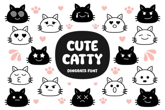 Cute Catty by Situjuh — Dingbats Font