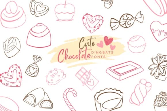 Cute Chocolate by Suphitchaya — Dingbats Font