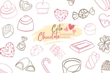 Cute Chocolate by Suphitchaya — Dingbats Font — thumbnail 1