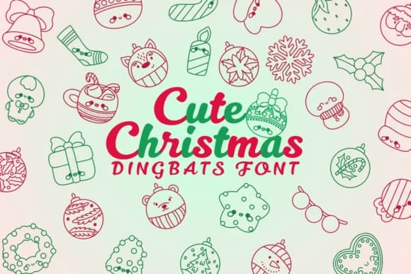 Cute Christmas by Chonada — Dingbats Font